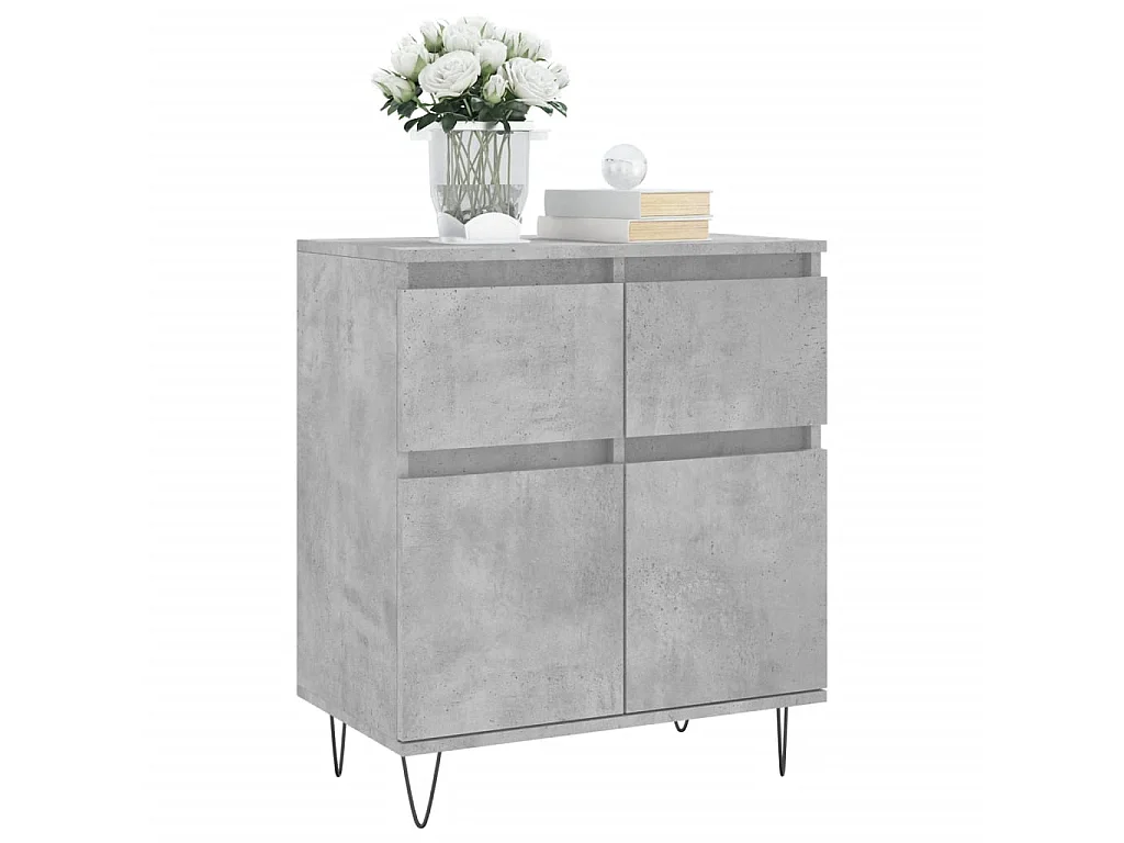 Sideboard Lowboard - Betongrau 60x35x70 cm Holzwerkstoff -RM33034