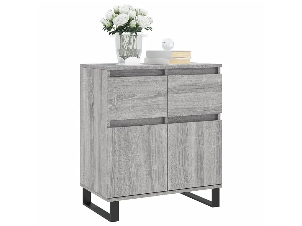 Sideboard Grau Sonoma - Lowboard 60x35x70 cm Holzwerkstoff -RM50052