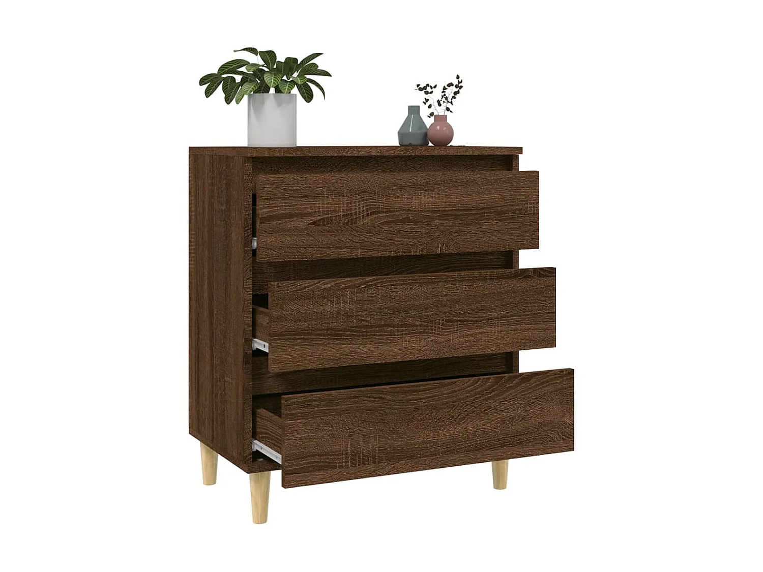 Sideboard Lowboard - Braun Eichen-Optik 60x35x70 cm Holzwerkstoff -RM32824