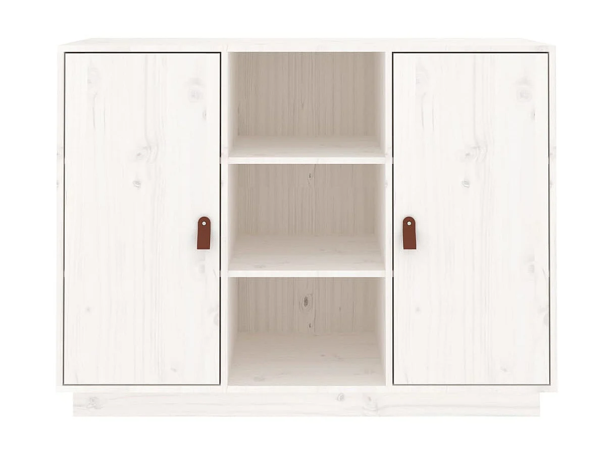 Sideboard Weiß Anrichte 100x40x75 cm Massivholz Kiefer -RM32272