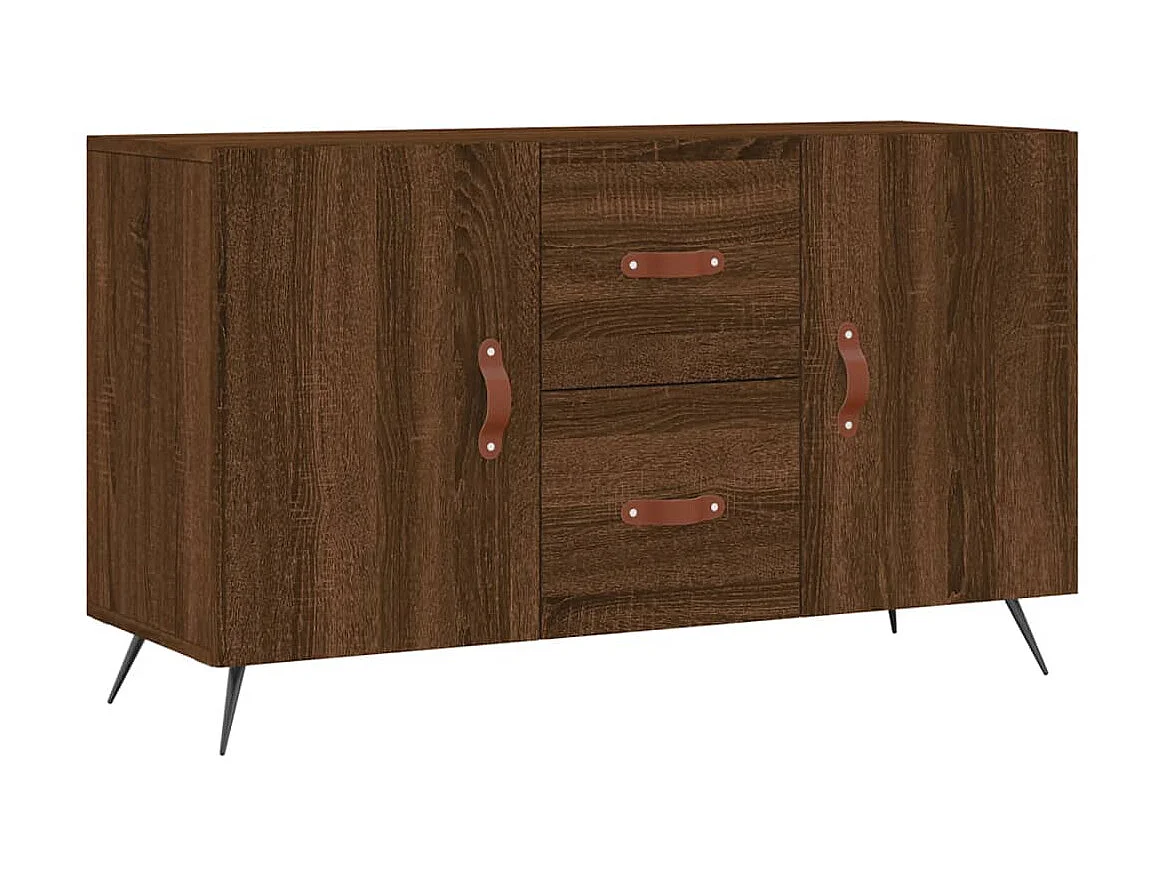 Sideboard Lowboard - Braun Eichen-Optik 100x36x60 cm Holzwerkstoff -RM29802