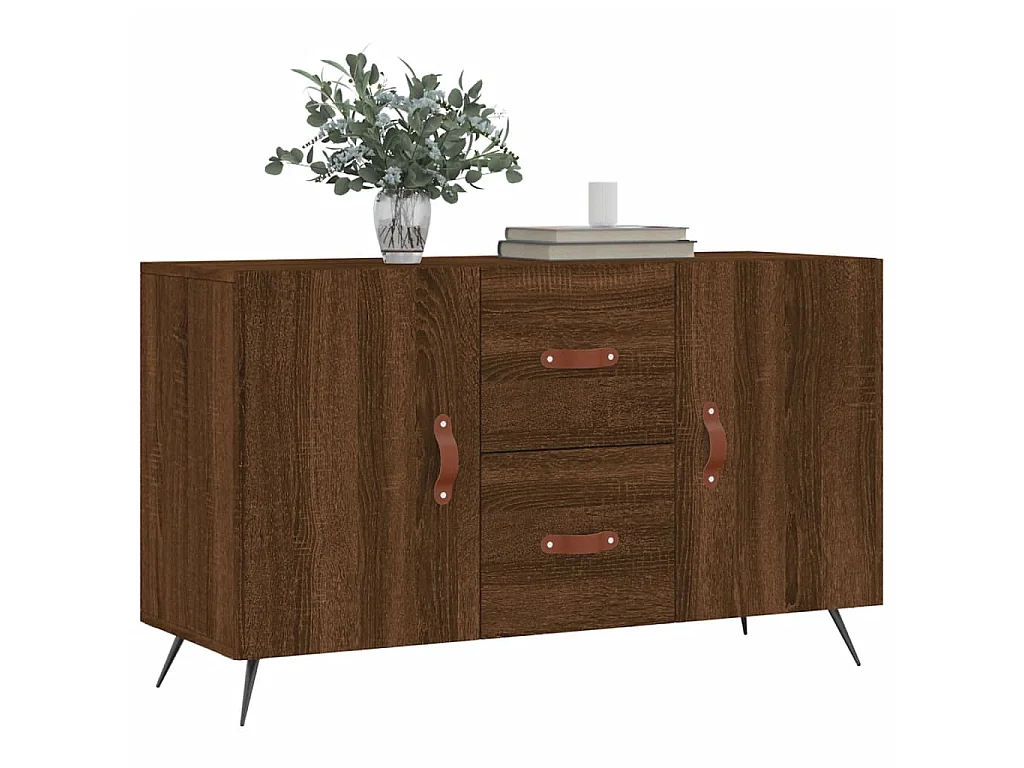 Sideboard Lowboard - Braun Eichen-Optik 100x36x60 cm Holzwerkstoff -RM29802
