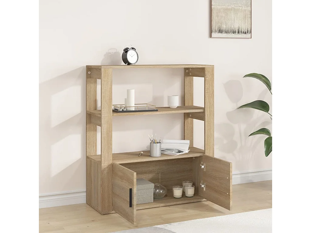 Sideboard Anrichte Sonoma-Eiche 80x30x90 cm Holzwerkstoff -RM98597