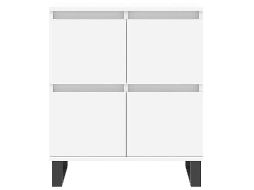 Sideboards im 2er-Set Lowboards Weiß Holzwerkstoff -RM76829
