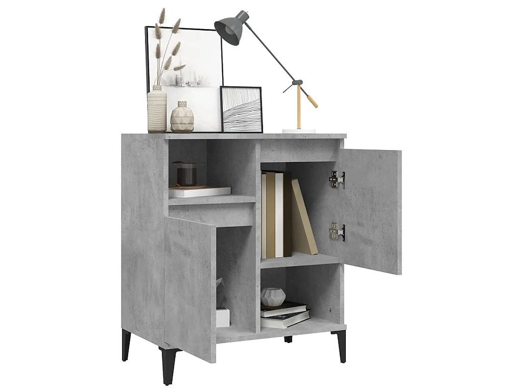 Sideboard Lowboard - Betongrau 60x35x70 cm Holzwerkstoff -RM56540