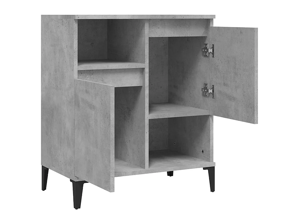 Sideboard Lowboard - Betongrau 60x35x70 cm Holzwerkstoff -RM56540