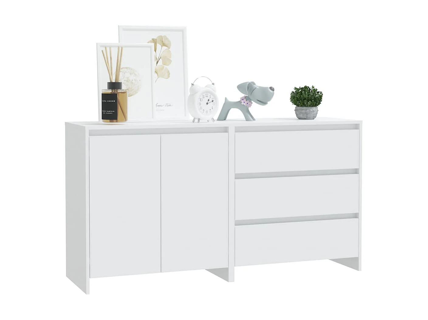 2-tlg. Sideboard Anrichte Weiß Holzwerkstoff -RM49362