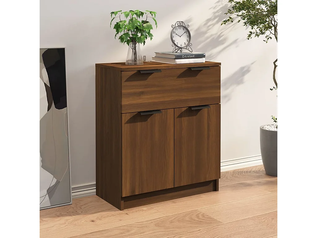 Sideboard Lowboard - Braun Eichen-Optik 60x30x70 cm Holzwerkstoff -RM97761