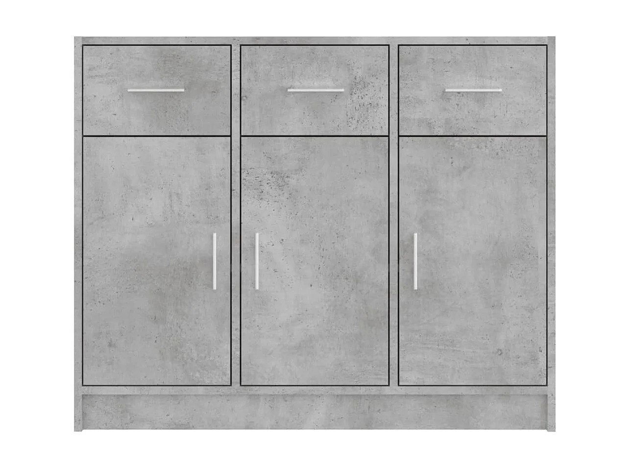 Sideboard Lowboard - Betongrau 91x28x75 cm Holzwerkstoff -RM44568