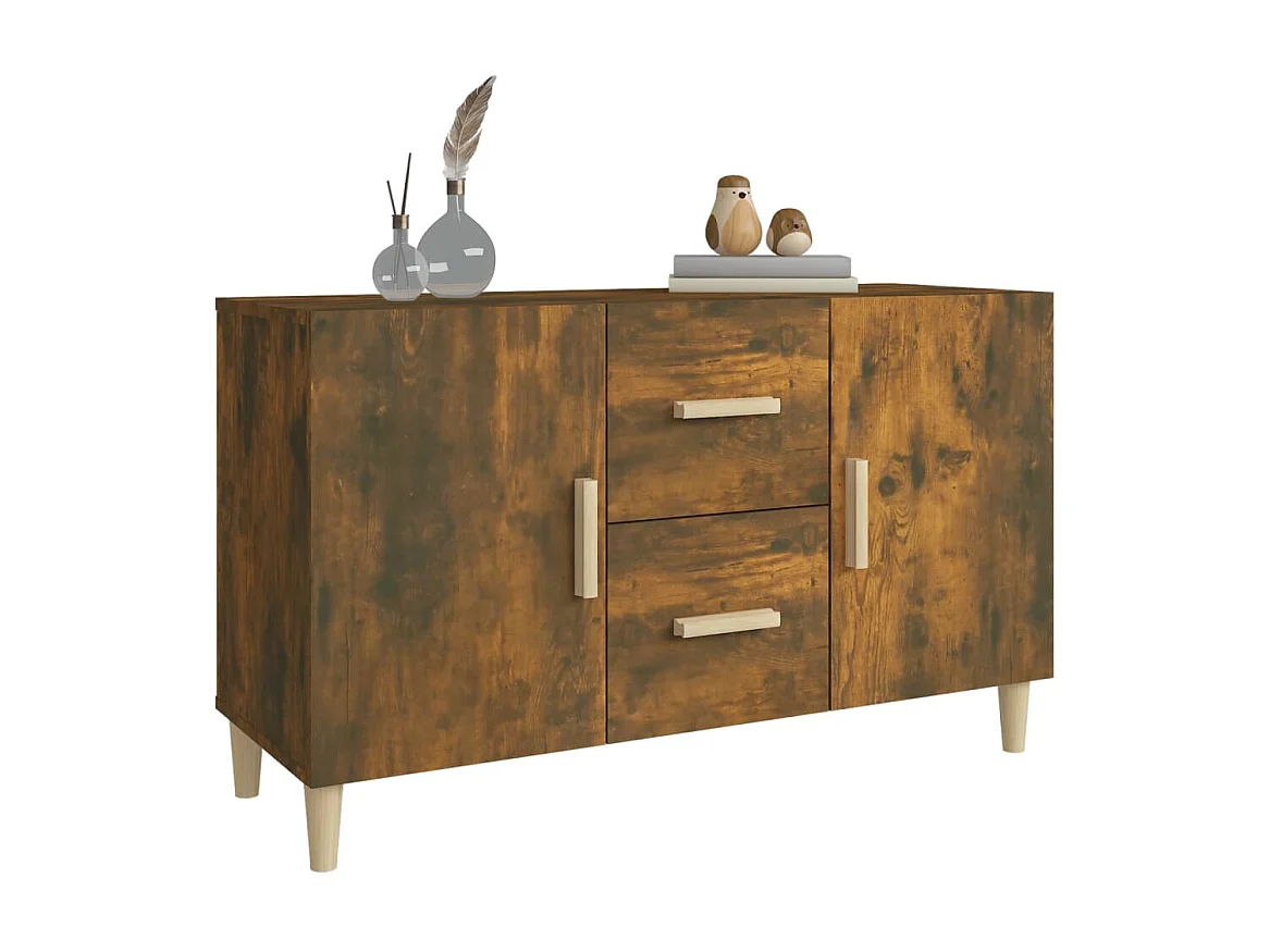 Sideboard Anrichte Räuchereiche 100x36x60 cm Holzwerkstoff -RM51636