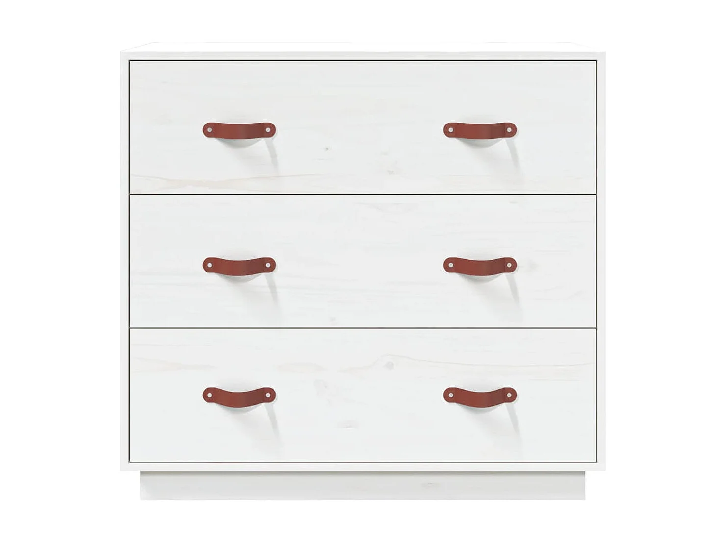 Sideboard Weiß Anrichte 80x40x75 cm Massivholz Kiefer -RM69676