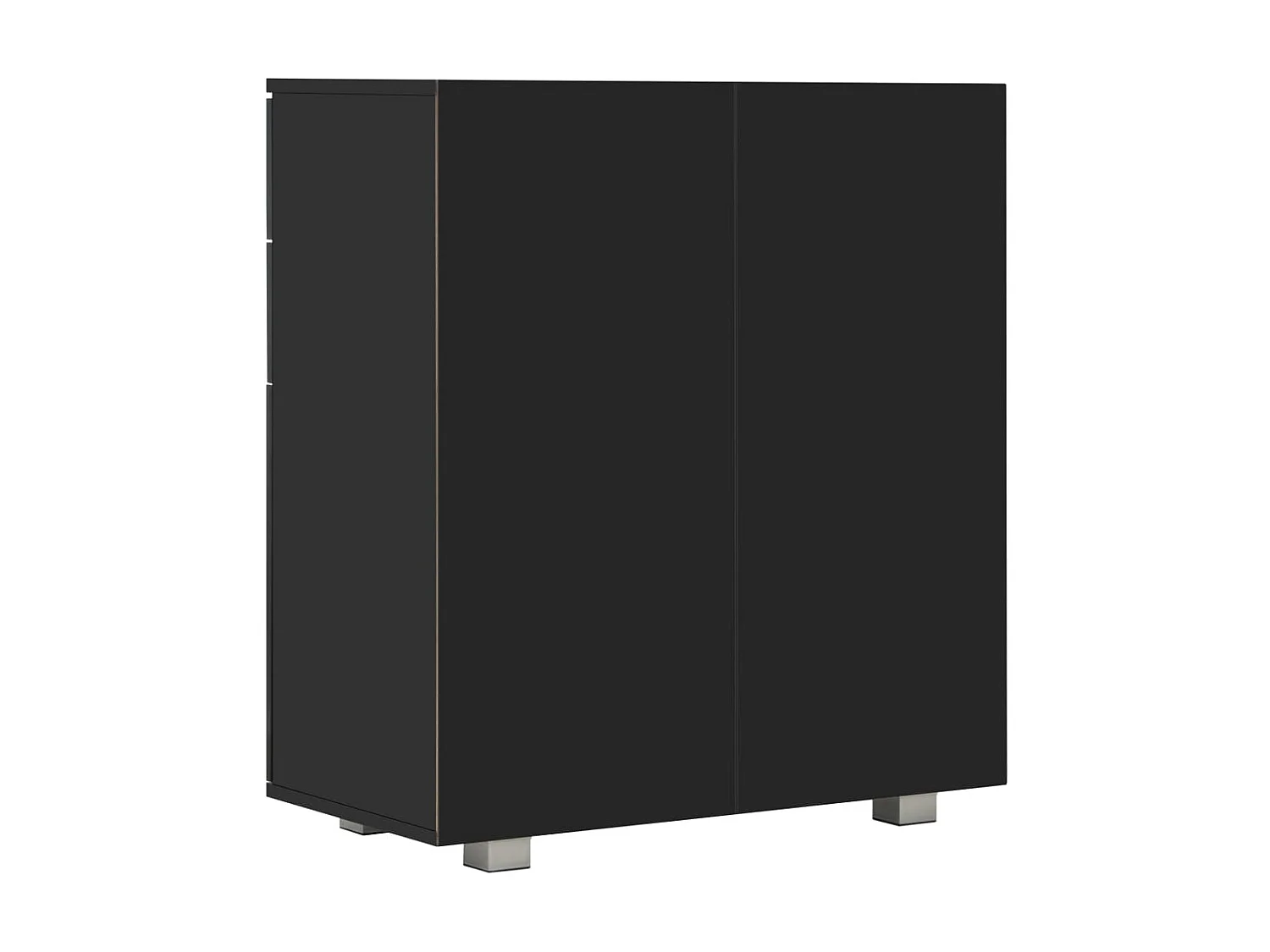 Sideboard Lowboard - Hochglanz-Schwarz 71x35x80 cm Holzwerkstoff -RM66258