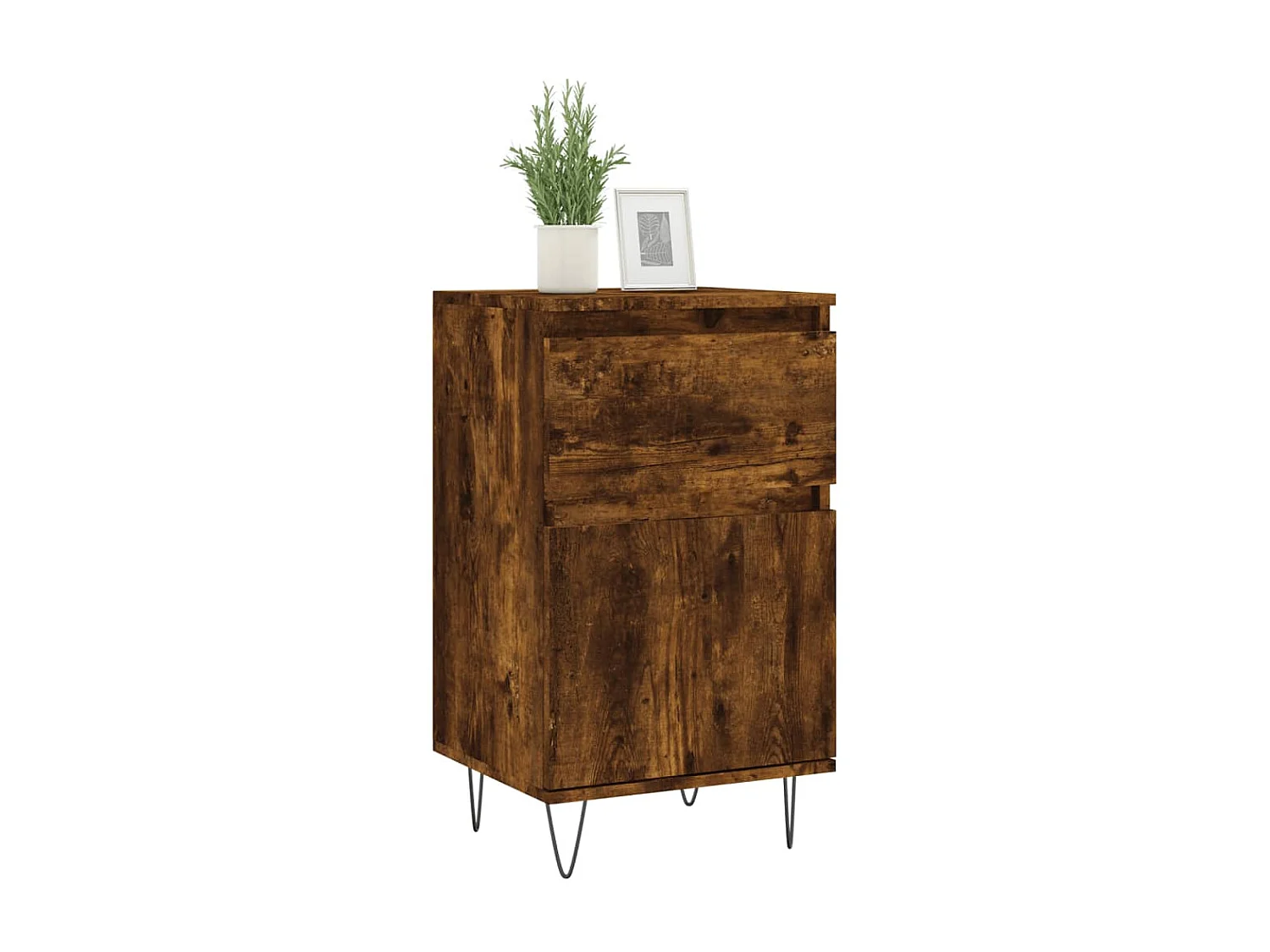 Sideboard Anrichte Räuchereiche 40x35x70 cm Holzwerkstoff -RM34593
