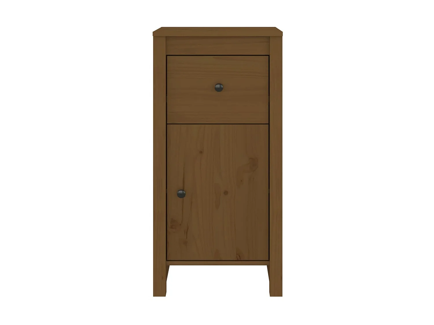 Sideboards im 2er-Set Lowboards Honigbraun 40x35x80 cm Massivholz Kiefer -RM80692