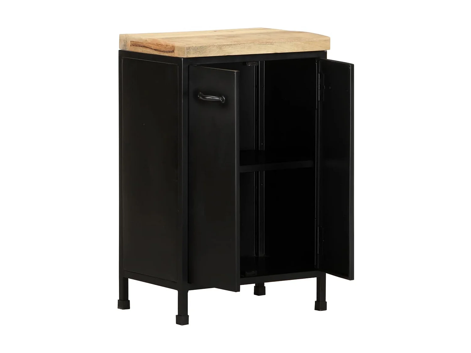 Sideboard Anrichte - 47x35x76 cm Raues Mangoholz -RM84390