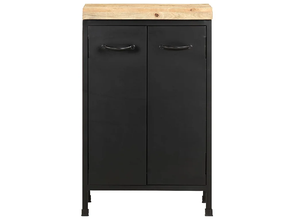 Sideboard Anrichte - 47x35x76 cm Raues Mangoholz -RM84390