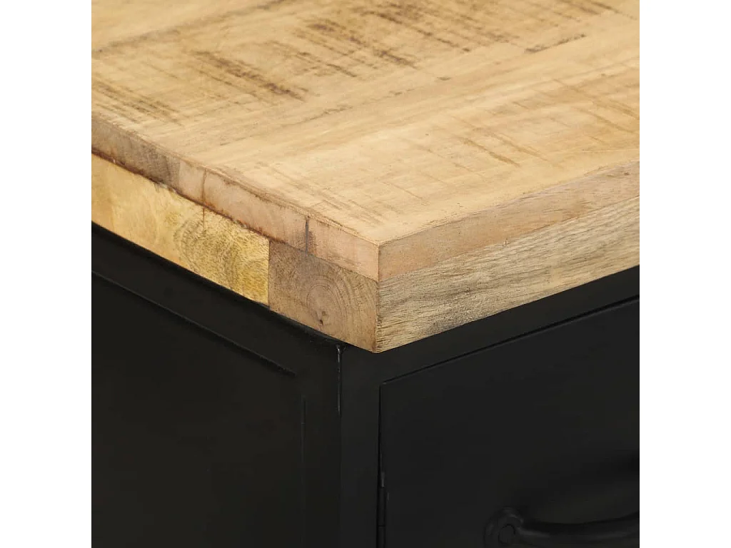 Sideboard Anrichte - 47x35x76 cm Raues Mangoholz -RM84390