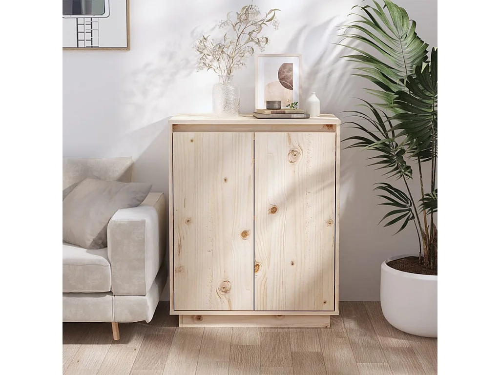 Sideboard Anrichte - 60x34x75 cm Massivholz Kiefer -RM40145