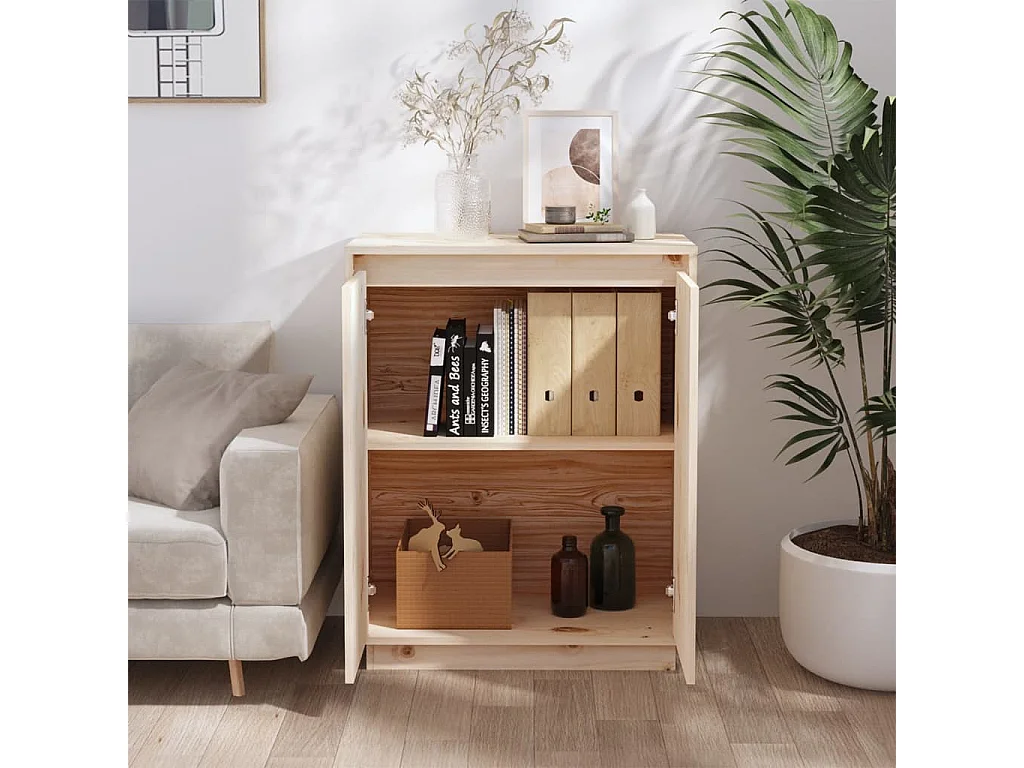 Sideboard Anrichte - 60x34x75 cm Massivholz Kiefer -RM40145