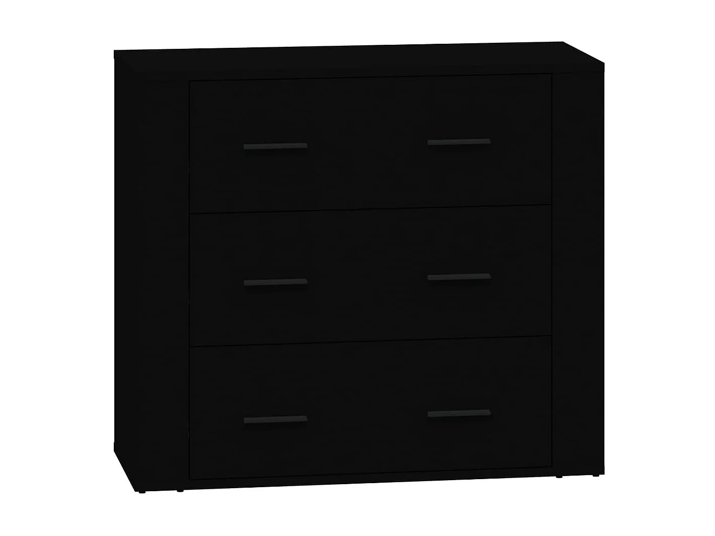 Sideboards Schwarz im 2er-Set Anrichten Holzwerkstoff -RM51838
