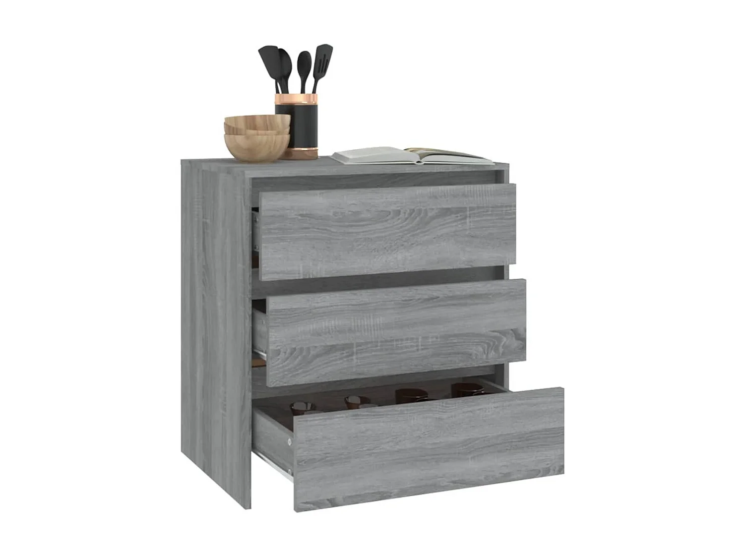 Sideboard Lowboard - Grau Sonoma 70x41x75 cm Holzwerkstoff -RM65522