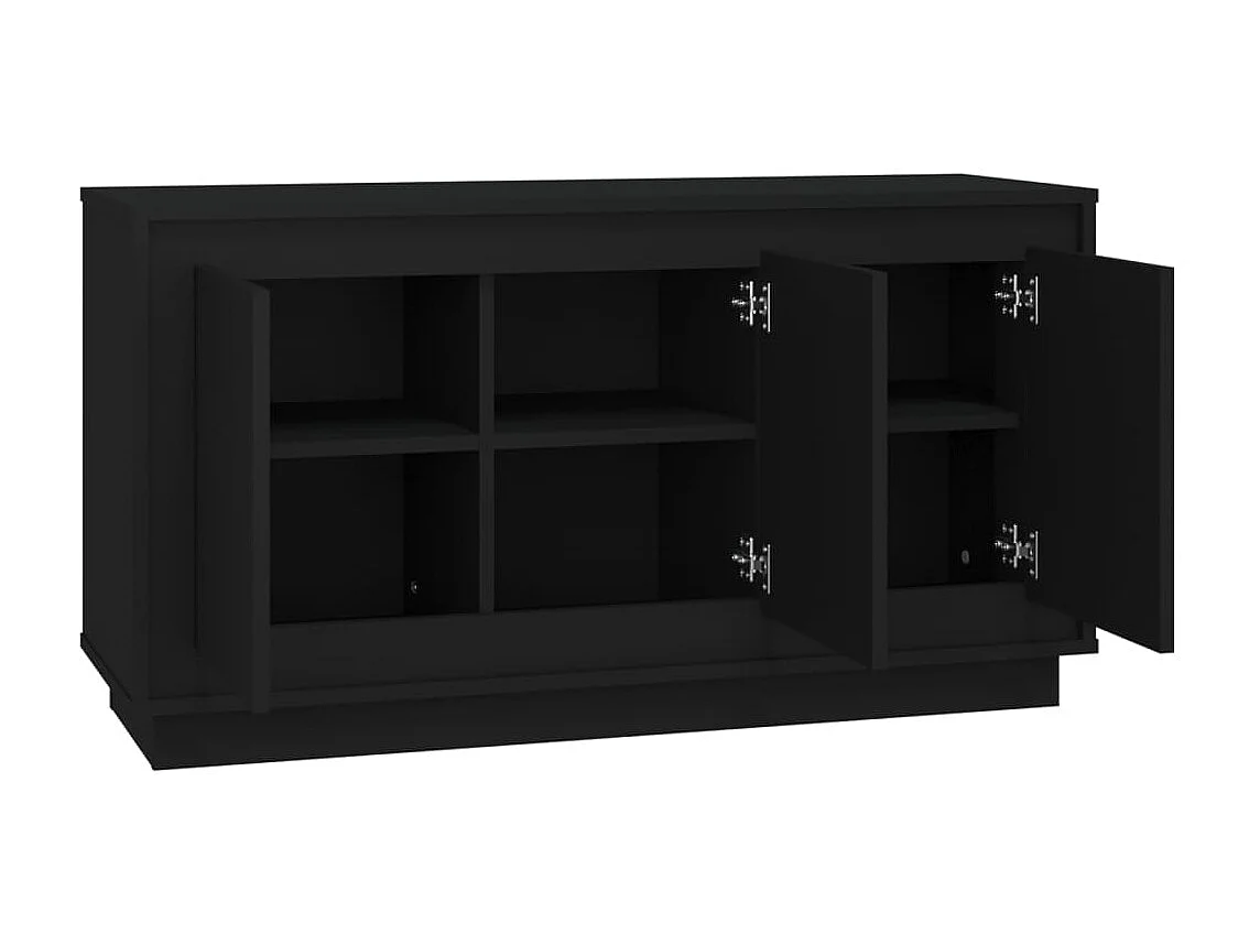 Sideboard Schwarz Anrichte 102x35x55 cm Holzwerkstoff -RM48976