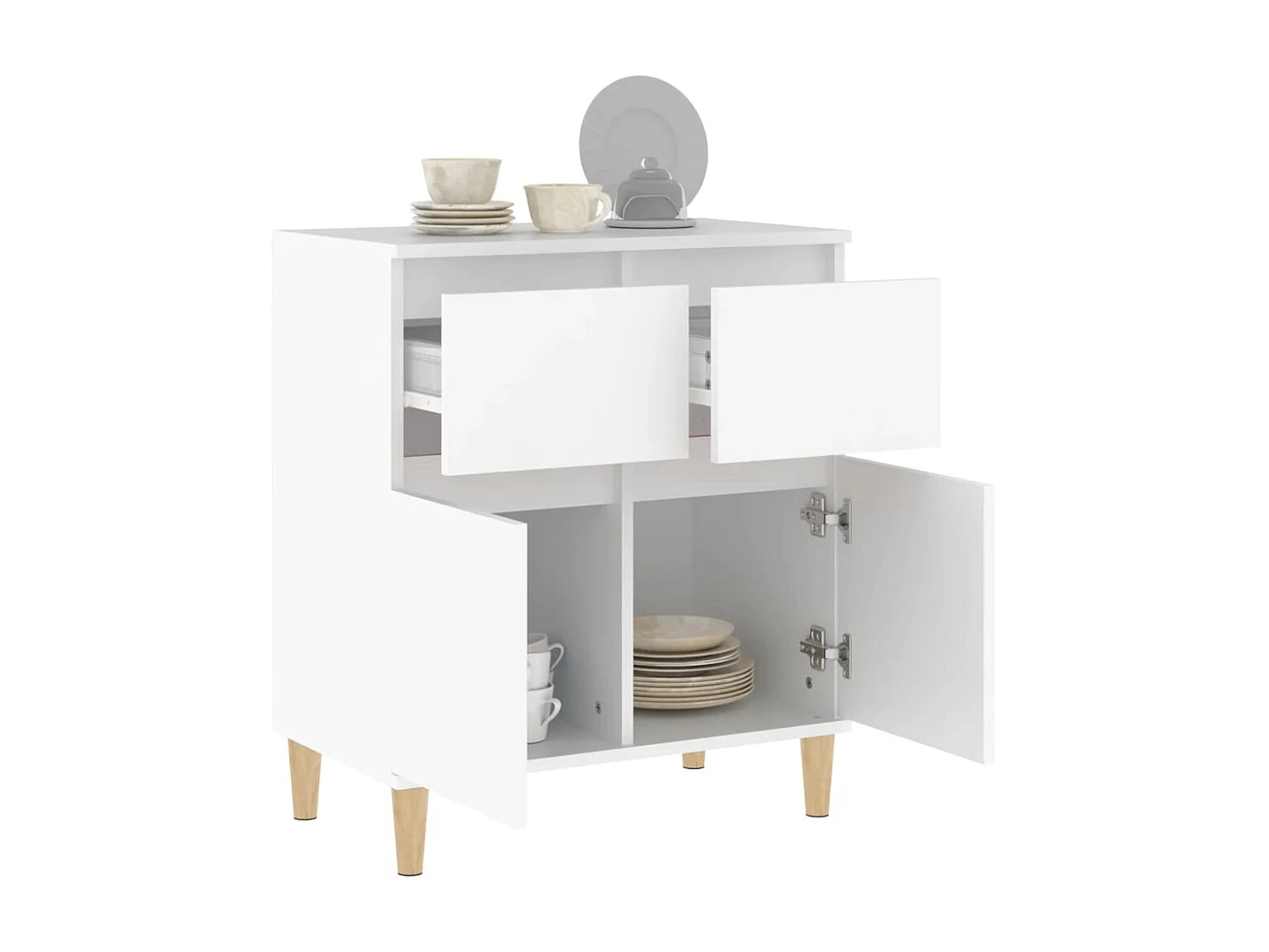 Sideboard Weiß Anrichte 60x35x70 cm Holzwerkstoff -RM77537