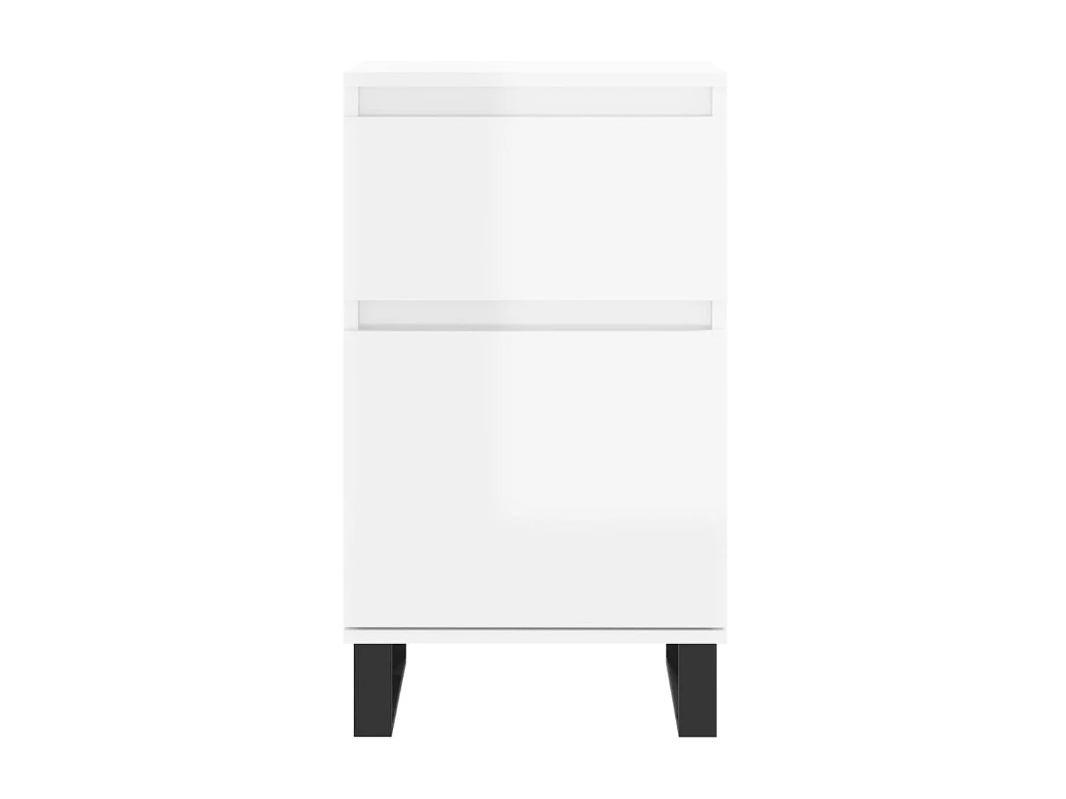 Sideboards im 2er-Set Lowboards Hochglanz-Weiß 40x35x70 cm Holzwerkstoff -RM89370