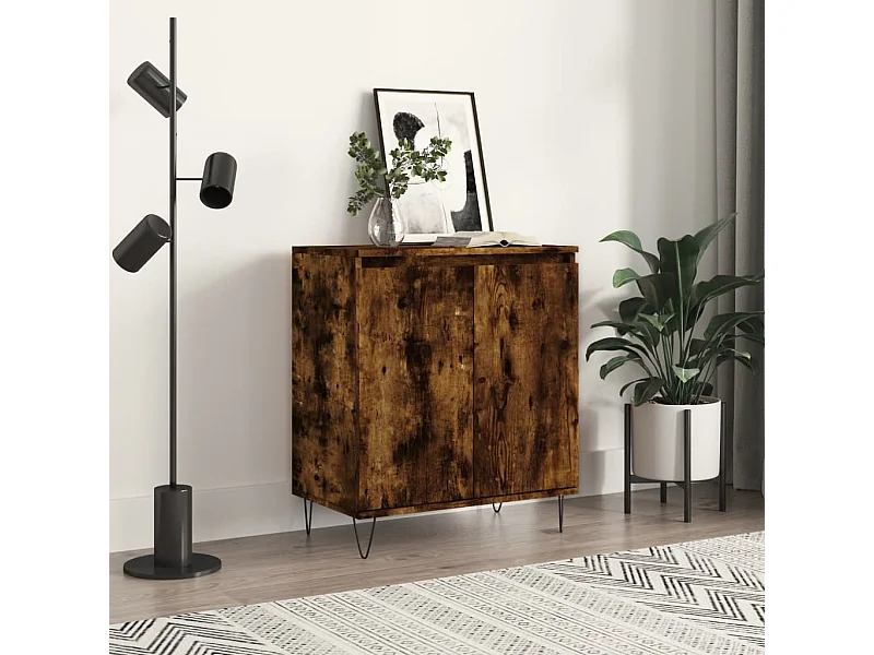 Sideboard Anrichte Räuchereiche 60x35x70 cm Holzwerkstoff -RM83620