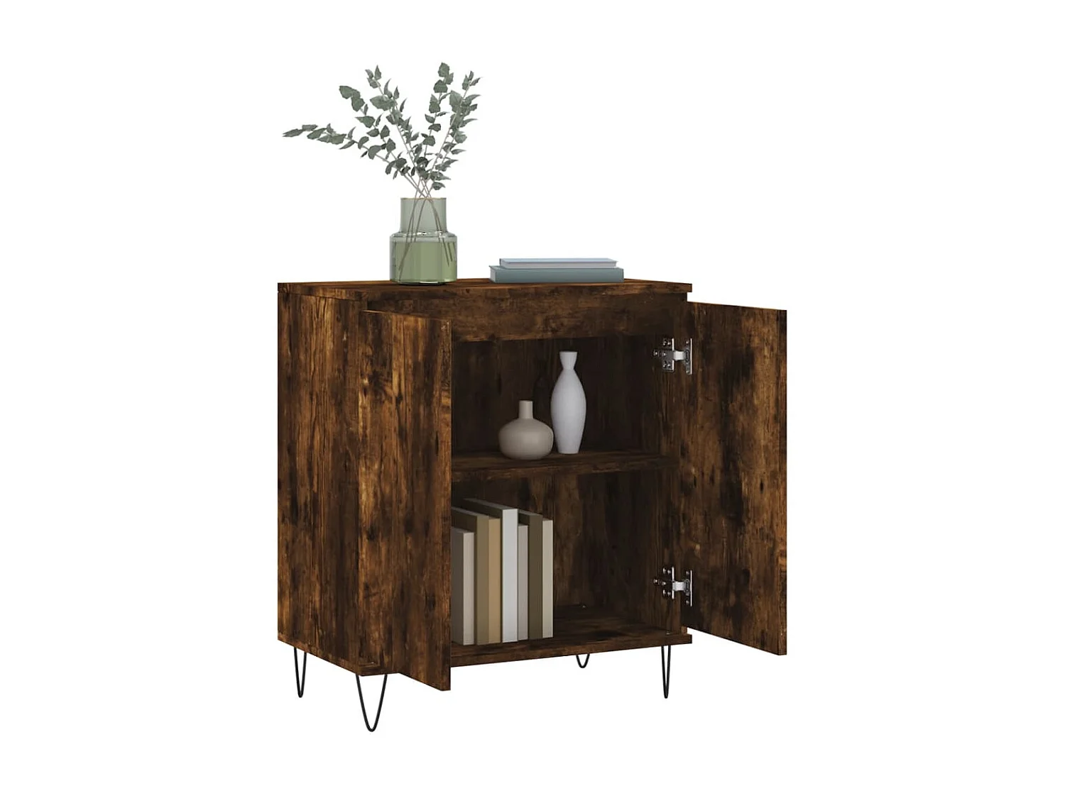 Sideboard Anrichte Räuchereiche 60x35x70 cm Holzwerkstoff -RM83620