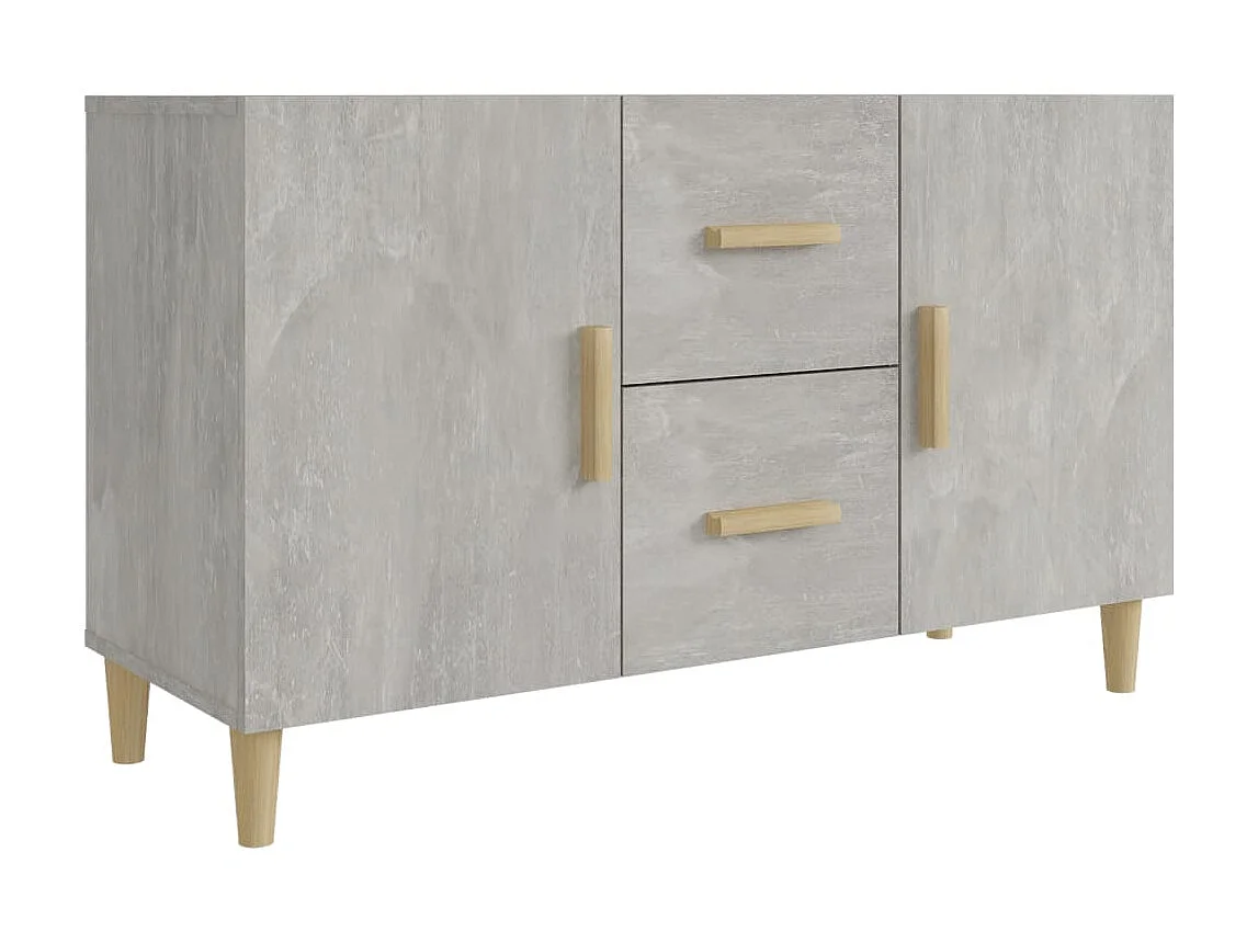 Sideboard Lowboard - Betongrau 100x36x60 cm Holzwerkstoff -RM82676