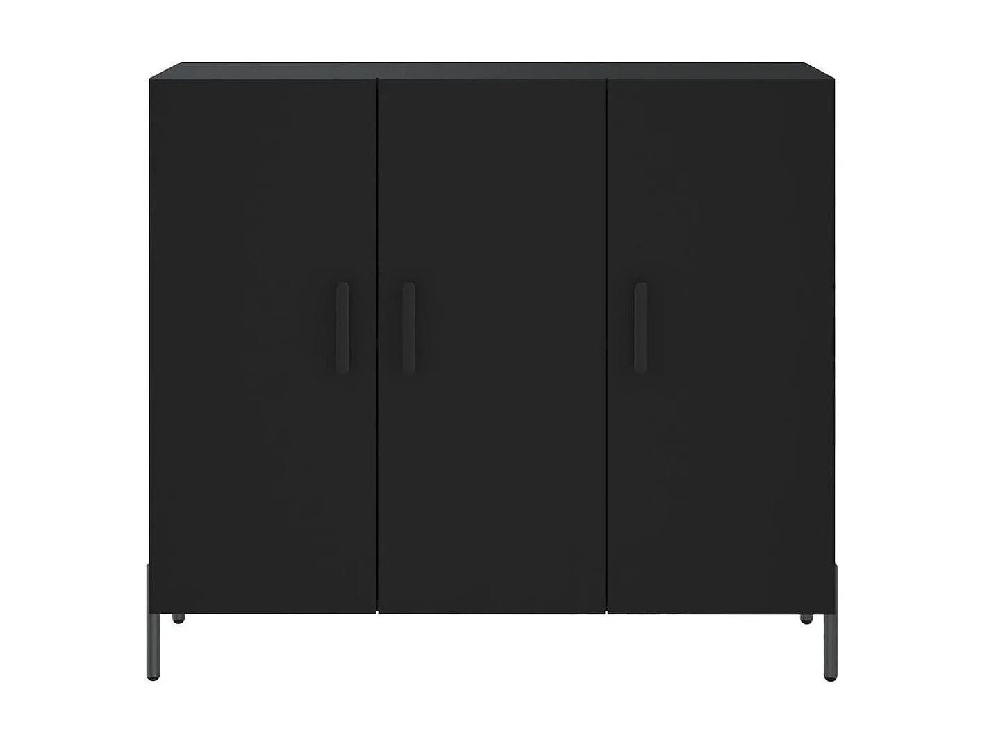 Sideboard Schwarz Anrichte 90x34x80 cm Holzwerkstoff -RM75269