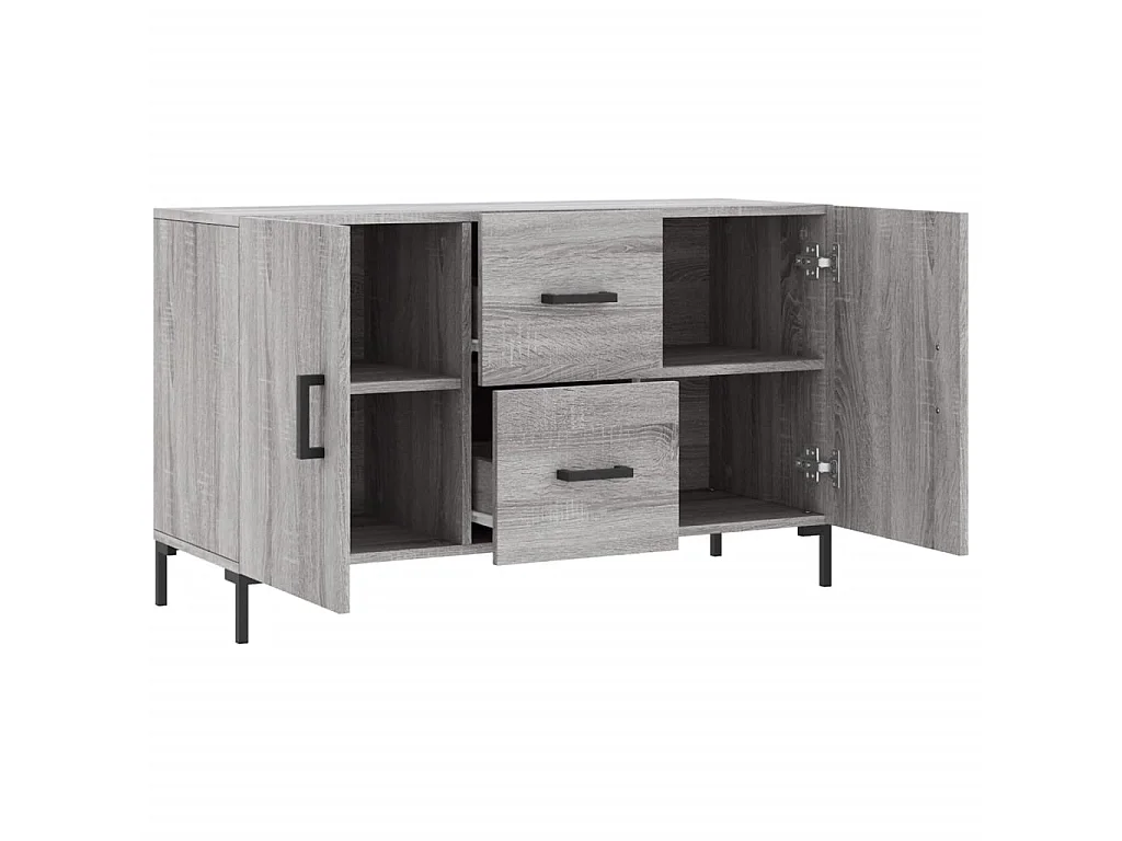 Sideboard Grau Sonoma - Lowboard 100x36x60 cm Holzwerkstoff -RM13351