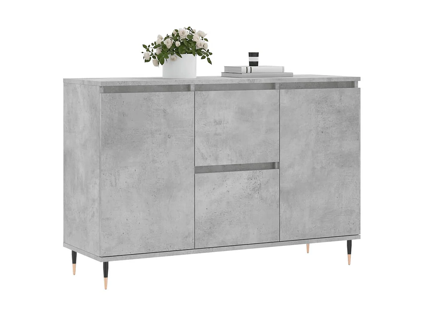 Sideboard Lowboard - Betongrau 104x35x70 cm Holzwerkstoff -RM42901