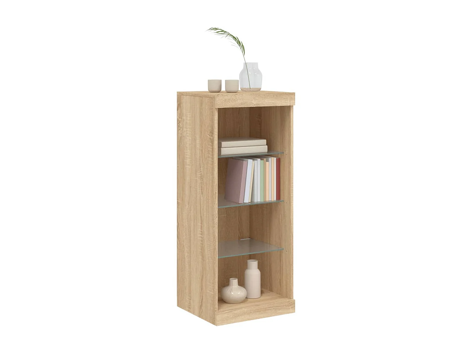 Sideboard mit LED-Leuchten Anrichte Sonoma-Eiche 41x37x100 cm -RM29151