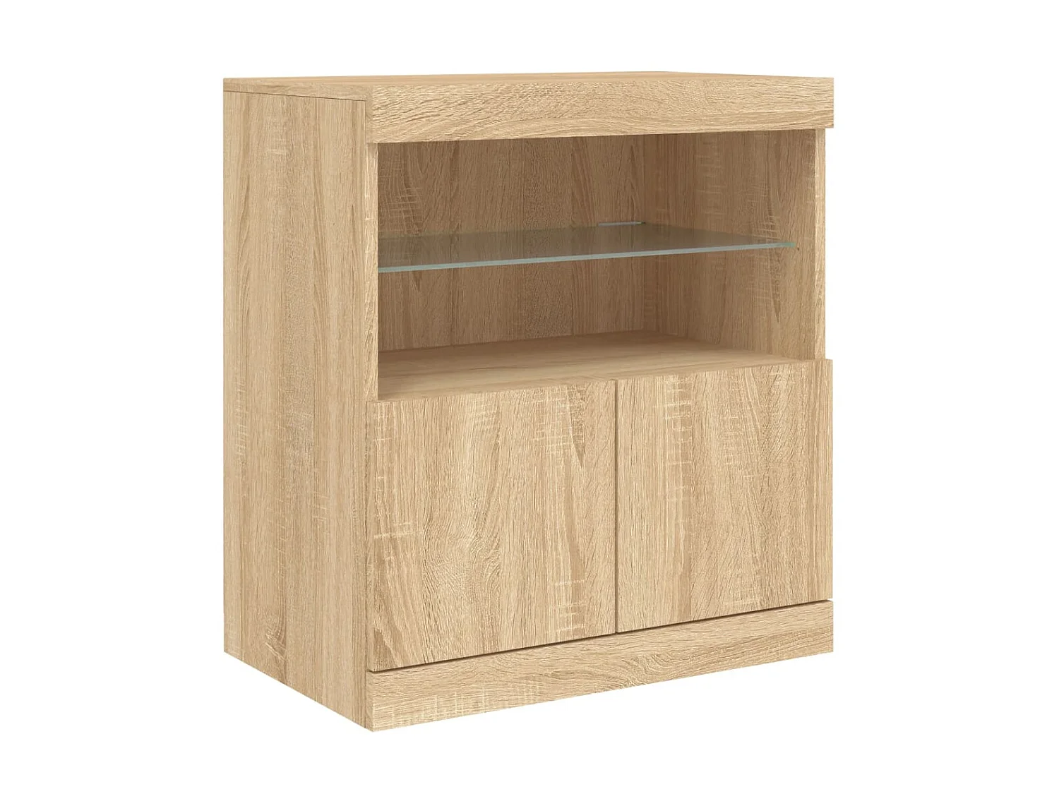 Sideboard mit LED-Leuchten Anrichte Sonoma-Eiche 60x37x67 cm -RM46953