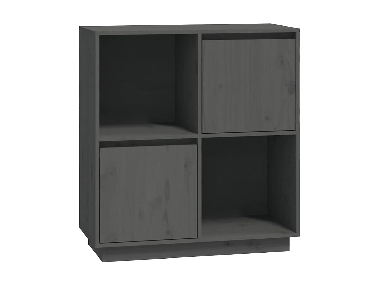 Sideboard Grau - Lowboard 74x35x80 cm Massivholz Kiefer -RM58870