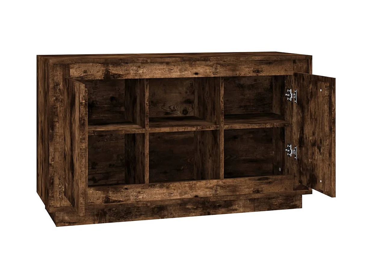 Sideboard Anrichte Räuchereiche 102x35x60 cm Holzwerkstoff -RM49280