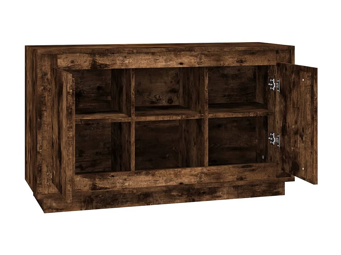 Sideboard Anrichte Räuchereiche 102x35x60 cm Holzwerkstoff -RM49280
