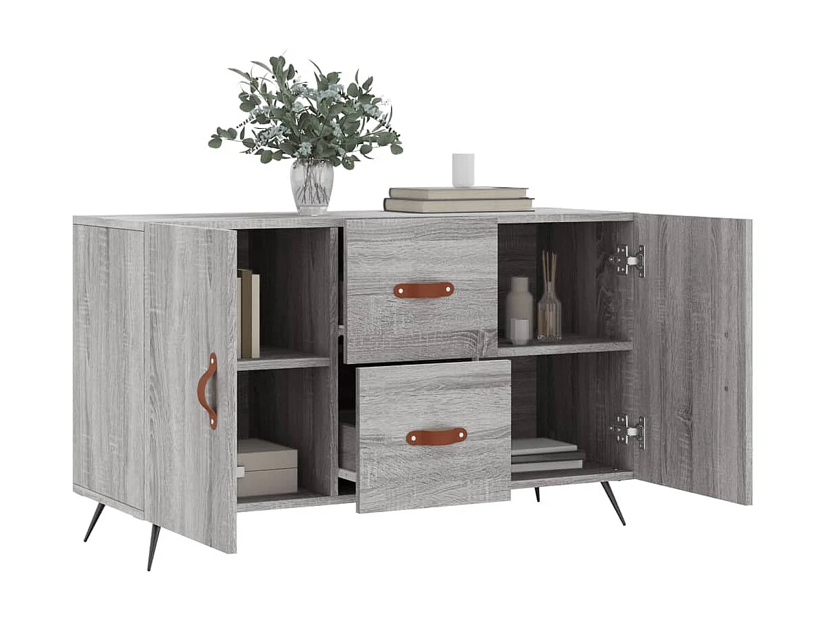 Sideboard Grau Sonoma - Lowboard 100x36x60 cm Holzwerkstoff -RM26899