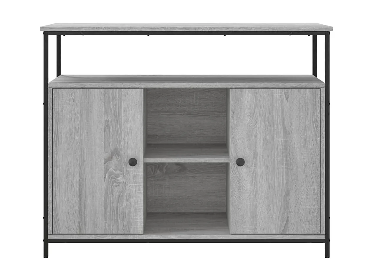 Sideboard Grau Sonoma - Lowboard 100x35x80 cm Holzwerkstoff -RM56196
