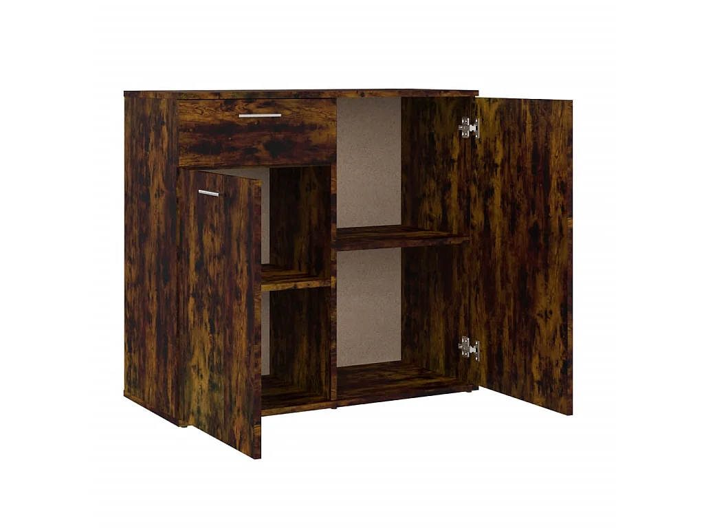 Sideboard Anrichte Räuchereiche 80x36x75 cm Holzwerkstoff -RM32227