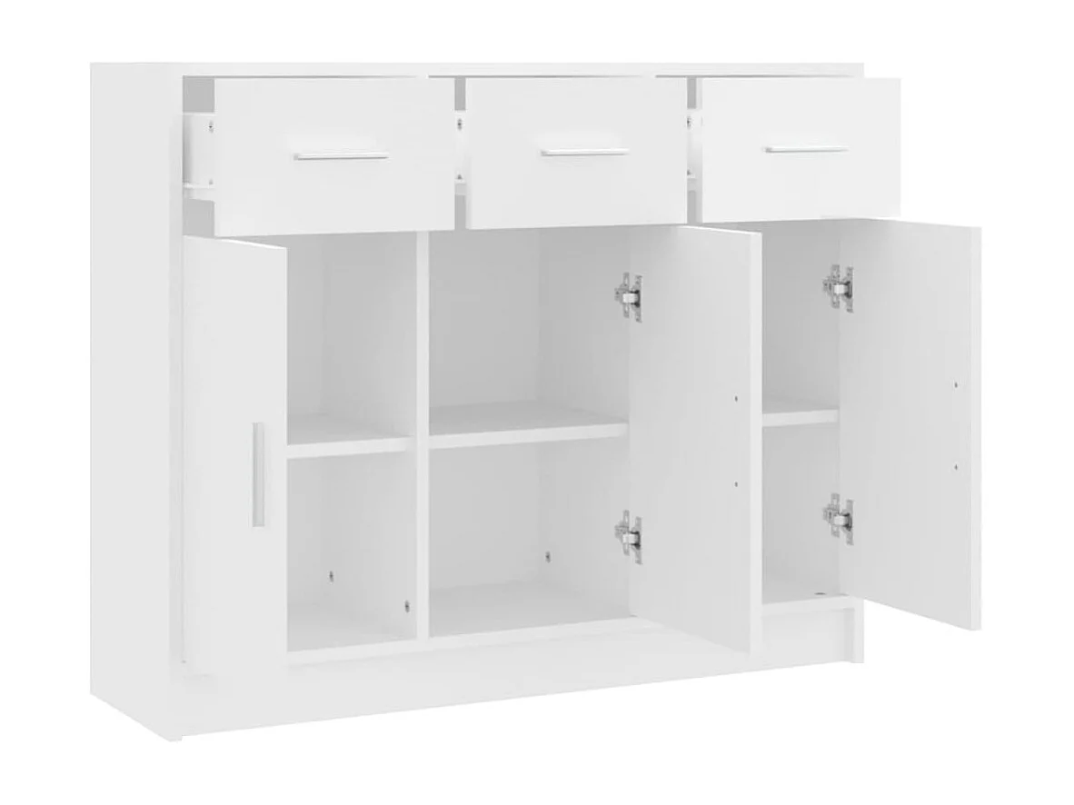 Sideboard Weiß Anrichte 91x28x75 cm Holzwerkstoff -RM48787