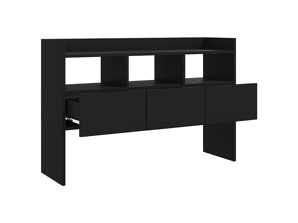 Sideboard Schwarz Anrichte 105x30x70 cm Holzwerkstoff -RM31340