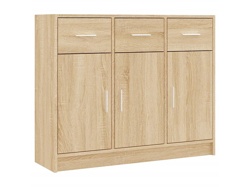 Sideboard Anrichte Sonoma-Eiche 91x28x75 cm Holzwerkstoff -RM14827