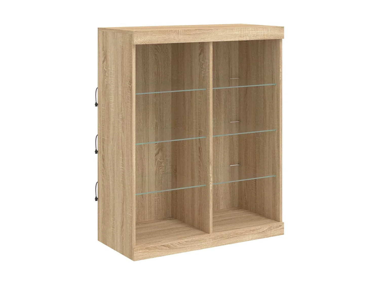 Sideboard mit LED-Leuchten Anrichte Sonoma-Eiche 81x37x100 cm -RM46742
