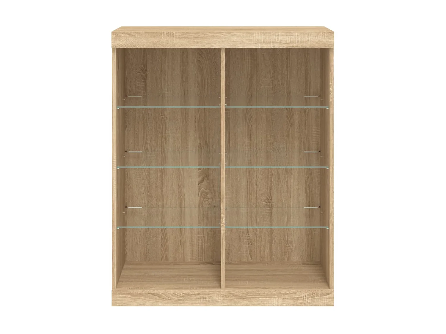 Sideboard mit LED-Leuchten Anrichte Sonoma-Eiche 81x37x100 cm -RM46742