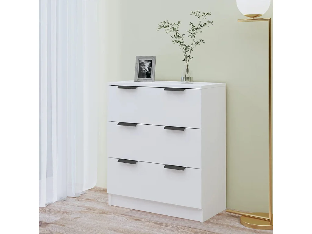 Sideboard Weiß Anrichte 60x30x70 cm Holzwerkstoff -RM92756