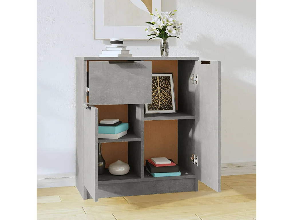Sideboard Lowboard - Betongrau 60x30x70 cm Holzwerkstoff -RM59164