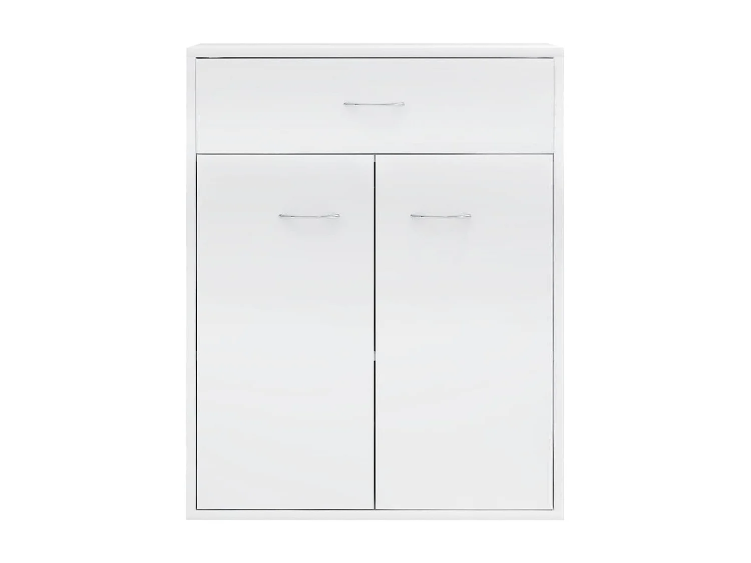 Sideboard Lowboard - Hochglanz-Weiß 60x30x75 cm Holzwerkstoff -RM72122